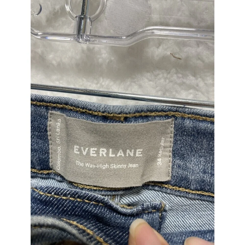 Everlane The Way High Skinny Jeans Women's‎ Size 34 Medium Wash Stretch Classic
